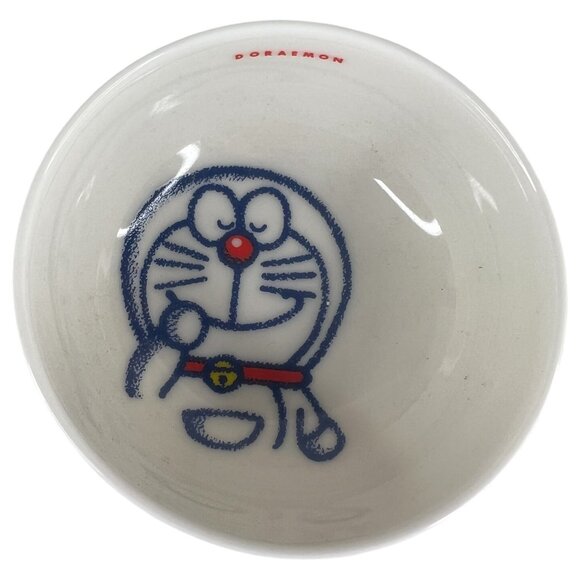 2 Doraemon Cat Ceramic Bowls Ramen Rice Soup White Blue Character Design Anime - Picture 4 of 8